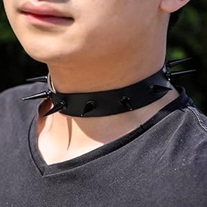MILAKOO Gothic Spike Choker Dames Klinknagel Choker Heren Punk Rock Lederen Kraag Ketting Verstelbaar MILAKOO Gothic Spike Choker Dames Klinknagel Choker Heren Punk Rock Lederen Kraag Ketting Verstelbaar
