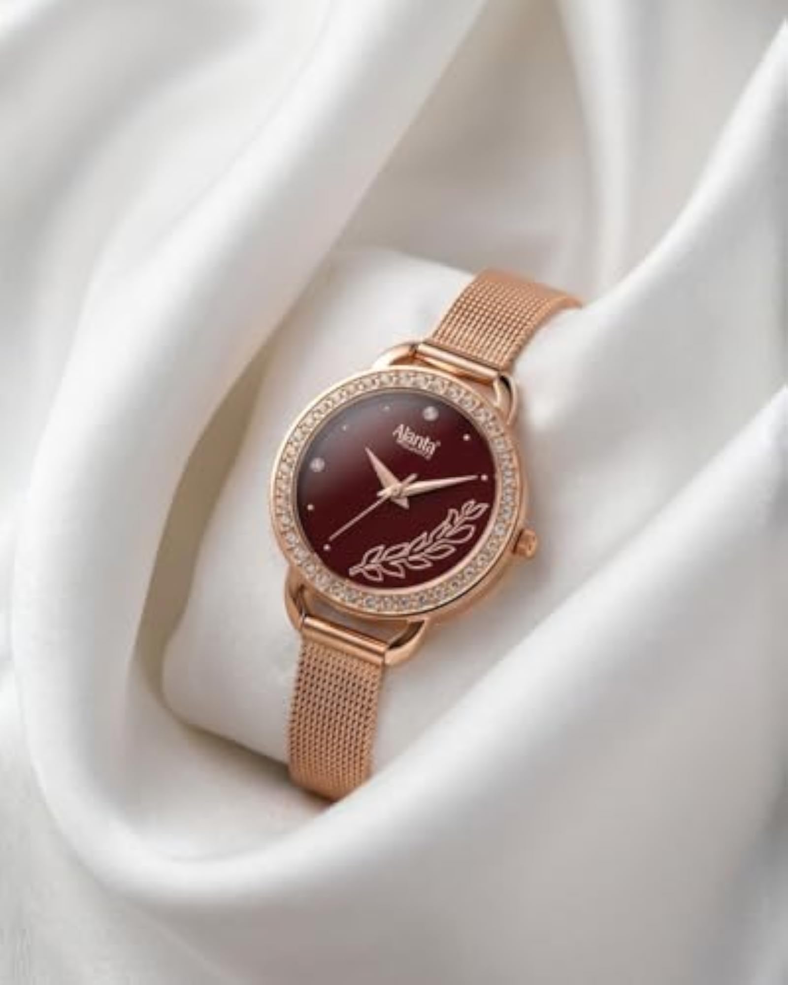 Women's Diamond Studded Dial Elegant Analog Watch