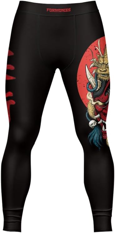 Samurai Men's MMA Spats Leggings Tights Jiu Jitsu BJJ No Gi Compression Leggings for Men