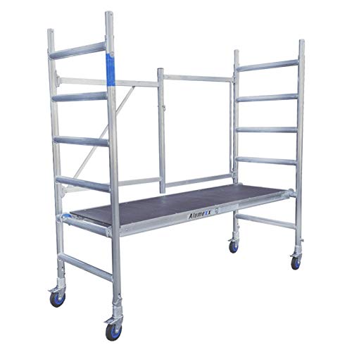 Alumexx FS 75 Klappgerüst, Alu Gerüst, Gerüst klein, Rollgerüst, Fahrgerüst, Zimmerfahrgerüst, 3,0 m Arbeitshöhe, Plattform ohne Luke, EN 1004 / Klasse 3 / TÜV Cover