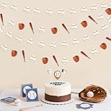 SONGTIY Baseball Banners Bats Glove Garland - 3 Packs Reusable Sports Decorations Kit, 39ft Party Supplies for Birthday, Game Day Parties, Fan Clubs, Photo Backdrops for Home & Outdoor