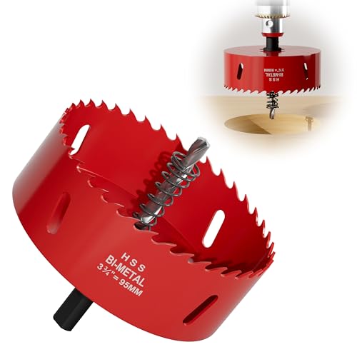3-3/4" (95mm) Bi-Metal M42 High Speed Steel Hole Saw with Pi