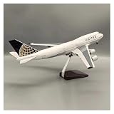 LIUSANG Skala samolotu 47 cm model samolotu dla Boeinga 747 United Airlines samolot kolekcja samolot żywiczny odlewane samoloty odpowiednie do wyświetlania (bez światła)