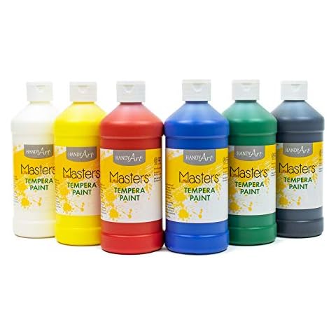Handy Art Little Masters Tempera Paints Set, 16 oz, 1 Pound (Pack of 6) Cover