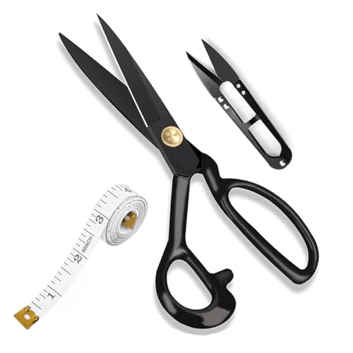 Fabric Sewing Scissors Professional 10 inch Sharp Dressmaking Scissors Heavy Duty Tailor Shears for Crafting, Leather, Dressmaking, Tailoring, Altering cutting