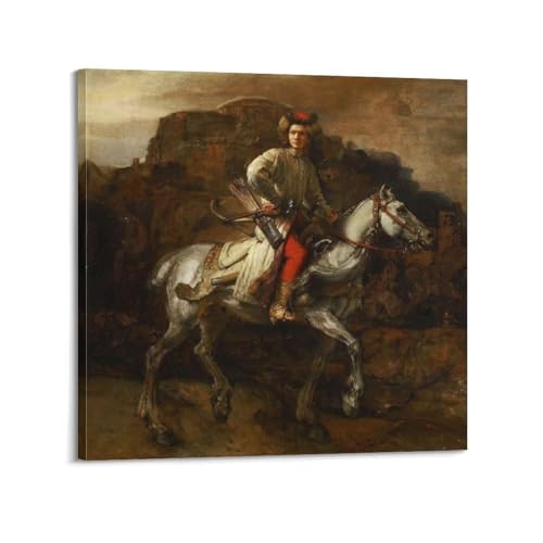 Toile Rembrandt The Polish Rider pour décorer un mur vide de chambre