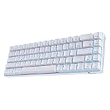 RK ROYAL KLUDGE Clavier mécanique sans fil RK68 65 % - 68 touches - Compact - Bluetooth - Avec flèches et boutons de contrôle autonomes - Interrupteur bleu clicky