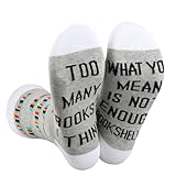 BDPWSS Funny Book Lover Gift Reading Socks Too Many Books? I Think What You Mean Is Not Enough Bookshelves Book Nerd Socks (socks, too many books)