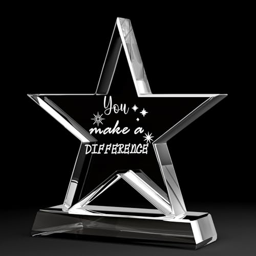 Wesiti Teacher Appreciation Gifts Employee Appreciation Crystal Trophy Gifts 9" Crystal Trophy Awards for Nurses Week CNA Week Thank You Gift for Students Teacher Coworker Staff Employee
