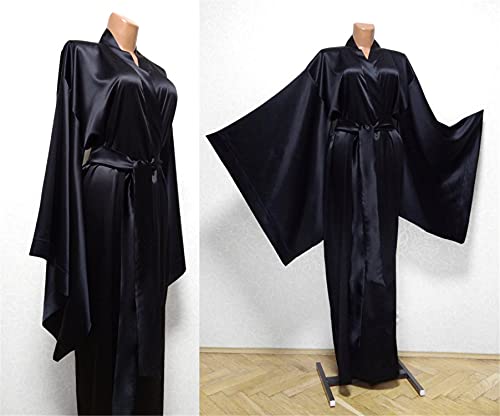 Bathgown Women's Silk Kimono Long Robe Satin Bridesmaid Wedding Sleepwear Beach Blouses Bikini Cover Up Plus Size #TOP1