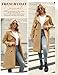 Tuopuda Female Trenchcoat Revers Zweireiher Windjacke Mantel Klassische Einfarbig Frühling Jacke Winddichter Übergangsmantel Jacke Casual Langarm, Dunkelkhaki, XL