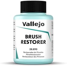 Vallejo Brush Restorer, 85 ml, Revives and Cleans Brushes, Ideal for Acrylic and Oil Paints, Non-Toxic Formula, Essential for Artists