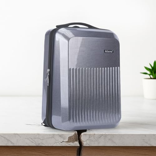Image of Tukzer Hard Shell Laptop Travel Backpack Aliens Series-Polycarbonate Material with 7 Multi-utility Compartments for Laptops up to 15.6 inch,Tablets, ipad, smartphones,powerbank,HDD for Office & travel-BLK