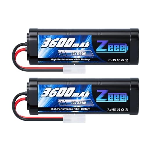 Zeee 7,2V 3600mAh RC NiMH Akku für RC Auto RC LKW HPI Losi Kyosho Hobby (2 Packungen)