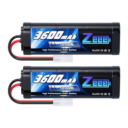 Zeee 7.2V 3600mAh RC NiMH Battery with Tamiya Plug (2 Pack) by Zeee - Used condition - US$26.13