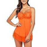 Lightning Deals of Today Womens Sleepwear Sexy Lingerie Babydollss Nightgown Underwire Lace Chemise Nightwear Bridal Mini Dresses Coupons and Promo Codes for Prime