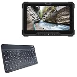BoxWave Keyboard Compatible with Dell Latitude 7212 Rugged Extreme Tablet - SlimKeys Bluetooth Keyboard, Portable Thin with Chiclet-Style Keys - Jet Black