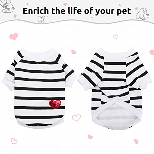 Preferhouse Pet Dog Striped T-Shirt Dogs Cats Cotton Vest Spring Summer Pet Apparel Tee Shirt Suitable For Small And Medium Large Pets French Bulldog Bichon #TOP1