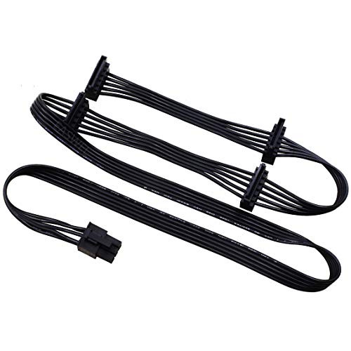 PCIe 6Pin 1 to 4 SATA Power Cable for Seasonic Focus Plus Gold 850 650 550