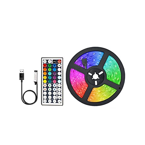 Tira de luces LED que cambia de color para retroiluminación de TV y monitores de 5V con mando IR
