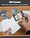 Uniclife 100 Counts White MTG Card Sleeves Matte Back Trading Card Sleeves Standard Sized Deck Card Protectors for Sports Football Basebal Game Cards, 66 x 91 mm