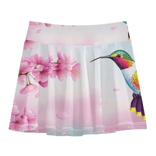 Athletic Shorts Girls Skorts Toddlers Tennis Skirts Gymnastics Butterfly Skirt Hummingbird Pink Cherry Blossom 3t
