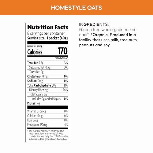 Image of Nature's Path Organic Gluten-Free Homestyle Oatmeal, 11.3 oz (Pack of 1)