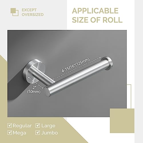 Toilet Paper Holder Brushed Nickel, Angle Simple SUS304 Stainless Steel Bathroom Toilet Paper Roll Holder Wall Mount by Angle Simple - Image 7