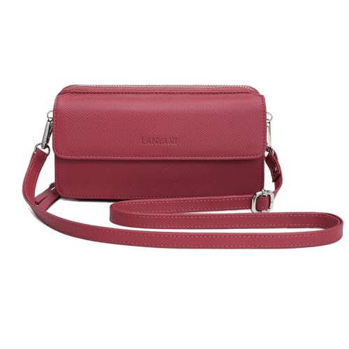 Image of Lanyani RFID Crossbody Wallet Wristlet Purse with Phone Pocket For Women Vegan Leather