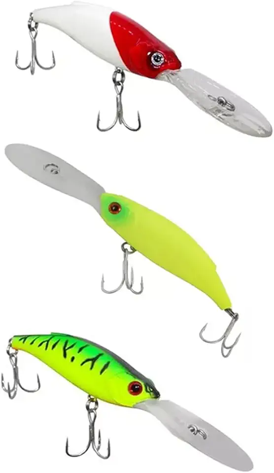 Marine Sports, Kit 3 Iscas Artificiais Pesca Ação Fundo Marine Sports Deep Dart 75 7,5cm 11,5g Cor:Kit 2