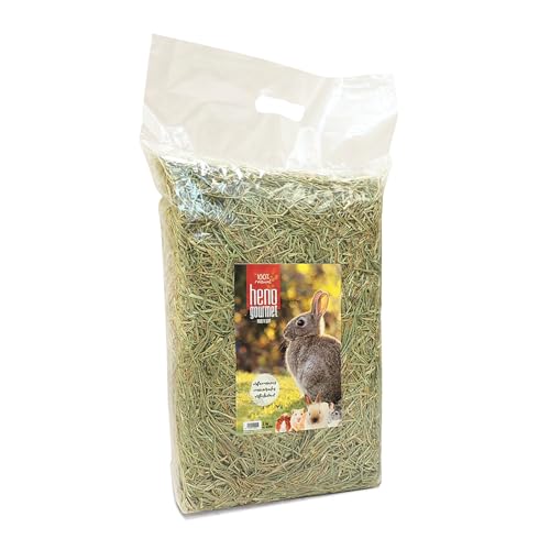Heno Gourmet, 100% Natural, Rico en Fibra, Ideal para Conejos, Cobayas y Hurones, Apoya la Digestión y Salud Dental, 1kg