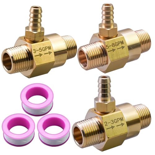 MQLPXI 2-8 Gpm Chemical Injector 100776 100775 100774 Fit for General Pump Pressure Washer, Orifice 1.8mm 2.1mm 2.3mm, Downstream Injector 4500 PSI Soap Injector 3/8