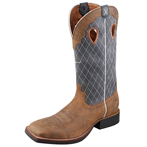 Twisted X Mens 14" Ruff Stock, Bomber & Blue, 10.5 D #TOP1