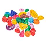 Amplia aplicabilidad: las piedras de escalada adecuadas para interiores y exteriores, son una gran adición a la pared del hogar, columpios, paredes de escalada de bricolaje, gimnasios en la jungla, rocas y equipos de juegos. Gran elección para regalo de cumpleaños de niños o regalo de Navidad.