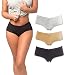 Womens Boyshort Panties With Lace Bottom (3-Pack) (Medium, Assorted)
