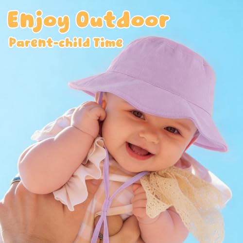 Image of Muslin Baby Sun Hat Sun Protection Baby Toddler Bucket Hats for Boys Girls