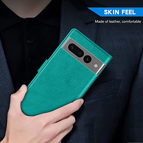 Image of ZZXX for Google Pixel 7 Pro Wallet Case Magnetic Closure 6.7 inch,Lake Blue