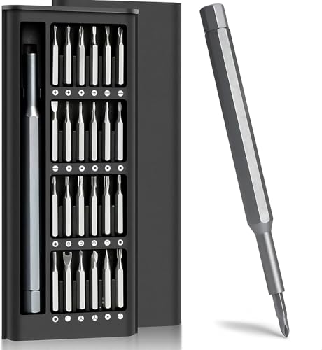 Kit Conjunto de Chave de Fenda 24 em 1 com Estojo Magnético Precisão Ideal para Reparos em Celulares, Notebooks, Relógios e Eletrônicos em Geral Premium