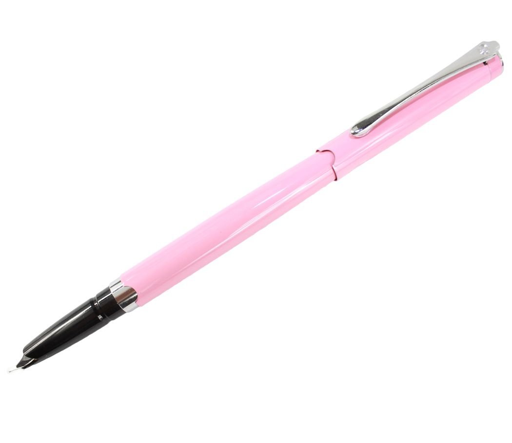 Gullor 010 Füllfederhalter Mit Silbernem Clip – Pink, Mit Feder Und Konverter