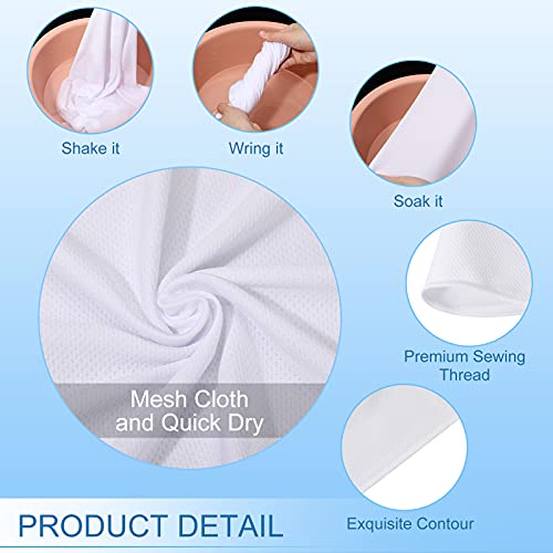 Sublimation Cooling Towels 40 X 12 Inch White Cooling Towels Bulk Microfiber Polyester Blank Ice Towels Breathable Chilly Towel For Face Neck Running Gym Golf Yoga Many Activities (6 Pieces) #TOP2