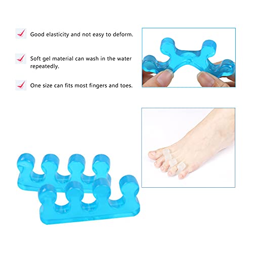 Toe Separators for Nail Polish, Toe Spacers Gel Toe Separator Toe Dividers Pedicure for Toenail Finger Tools 4 Colors IRCHLYN (4 Pairs) - Thumbnail 3