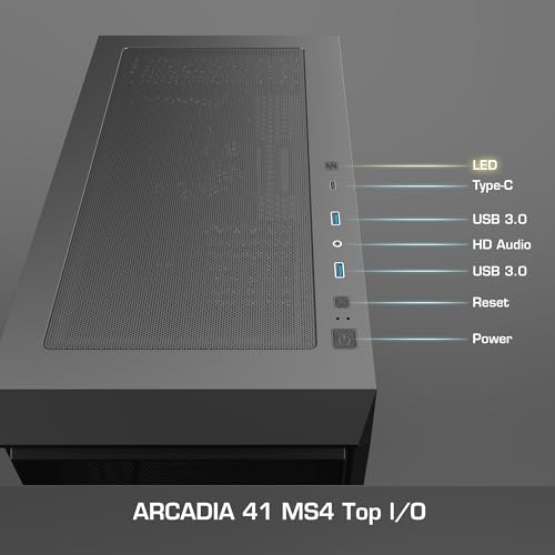 Boîtier PC blanc avec verre trempé et éclairage adressable ARGB