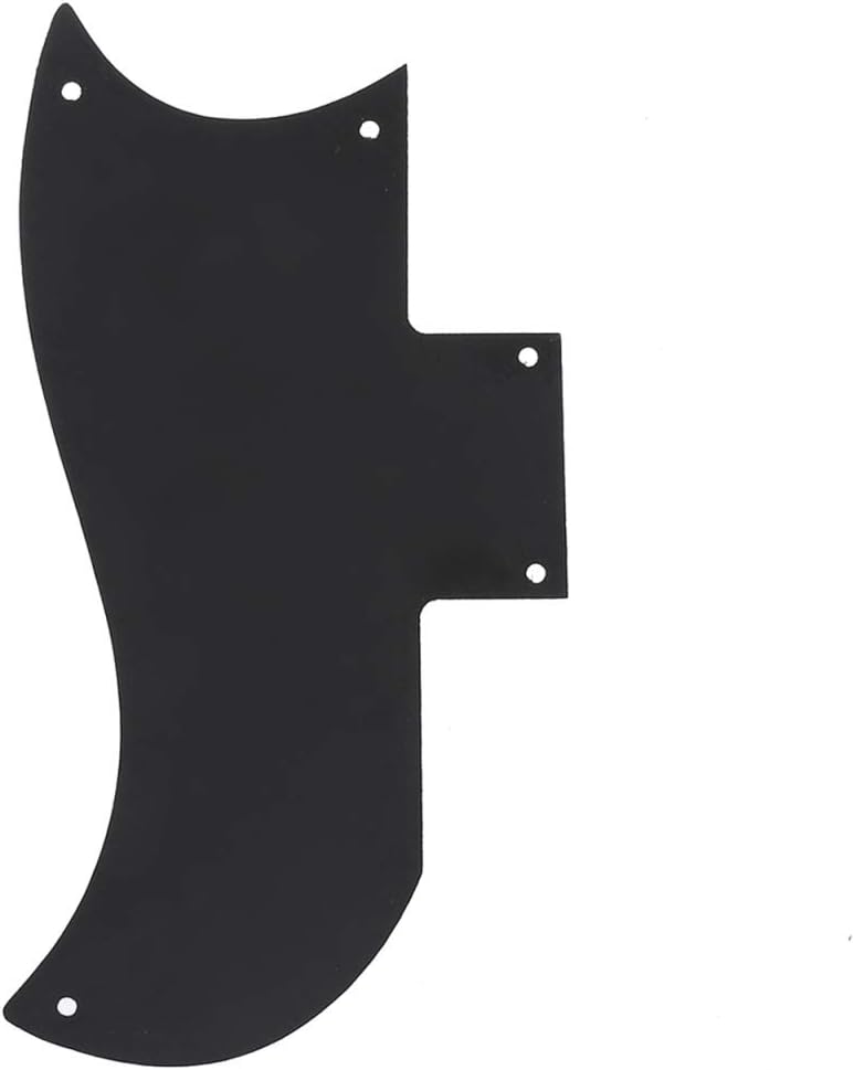 Musiclily Pro 5-Hole Small Half Face Guitar Pickguard Compatible with USA Les Paul American SG, 3Ply Black - Image 3