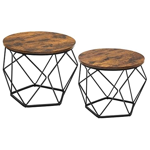 VASAGLE Tables Basses Ronde LET040B01 Cover