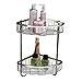 Silver Stainless Steel Bathroom Storage Rack 2 Tier Kitchen Bathroom Wall Rack Storage Net Basket 360 220 220mm