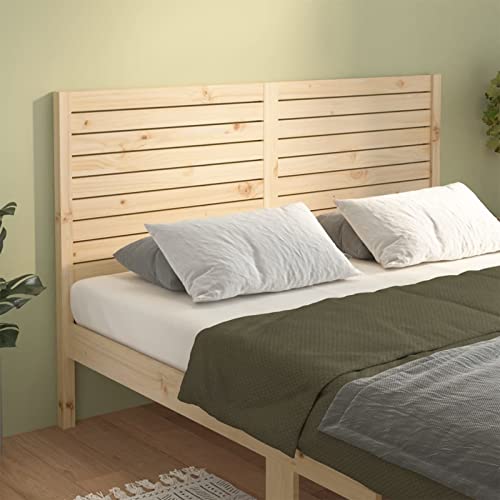 MOONAIRY Tête de lit 206x4x100 cm Bois Massif de pin y,Tête de Lit,Tête de Cadre de Lit,Tête de Lit pour Adulte,Meuble de Chambre à Coucher Cover