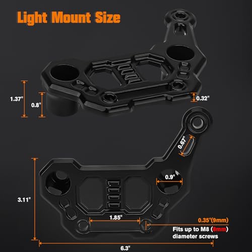 Image of Dual Light Bar Hood Mounting Brackets for 2018-2025 Jeep Wrangler JL JLU 4xe Gladiator JT Accessories, Ditch Light Cowl Mounts Fog Light Mount A-Pillar LED Light Pod Brackets, 2 Count