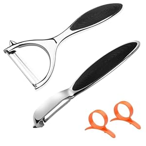 2 Pz Pelapatate Professionale, Pela Patate e Verdure, Sbuccia Patate, Pela Carote, Peeler Cucina, Peladores a Y con Manico Antiscivolo, Pelaverdure Adatto per Campeggi in Famiglia e Picnic