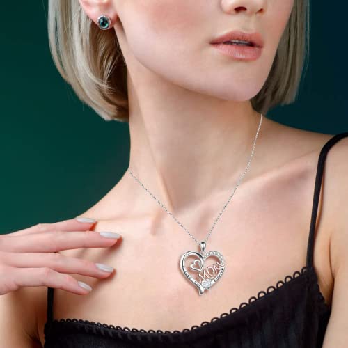 Aojun Mom Gifts For Mothers Day Preserved Red Real Rose With I Love You Mom Necklace, Birthday Gifts For Mom From Daugher, Eternal Rose Flower For Valentines Christmas Day #TOP3