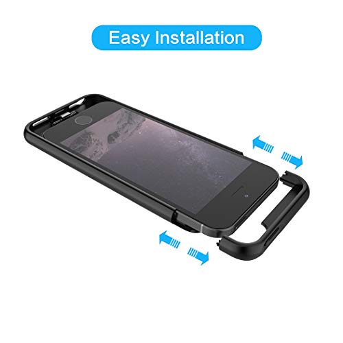 Battery Case For Iphone 5/5S/Se, Full Encircle 4000Mah Ultra-Slim Rechargeable Portable Charging Cover Extended Magnetic Charger Case Protective Backup Power Case With Iphone 5/5S/Se (4.0 Inch)-Black #TOP3